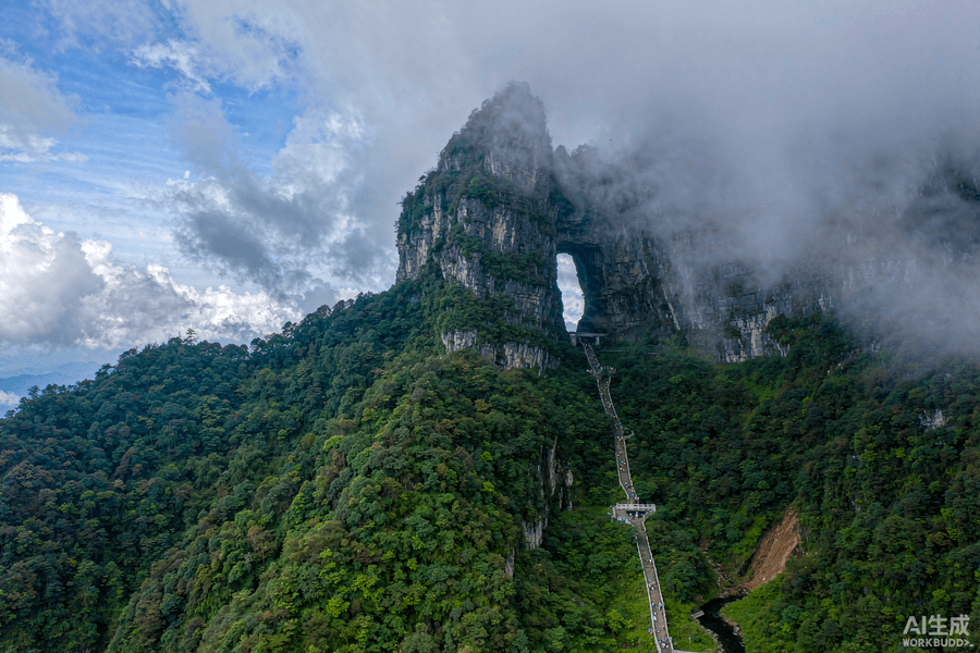 Tianmen Mountain and the 999 steps in Zhangjiajie